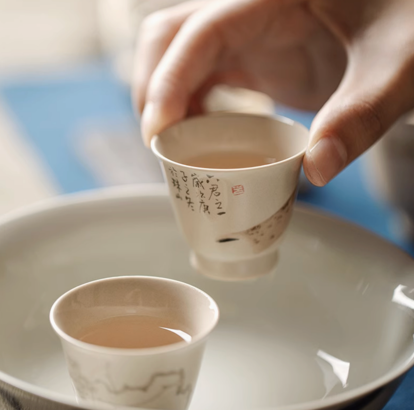 Vegetal Ash Glaze Color Gift Box Home Tea Set