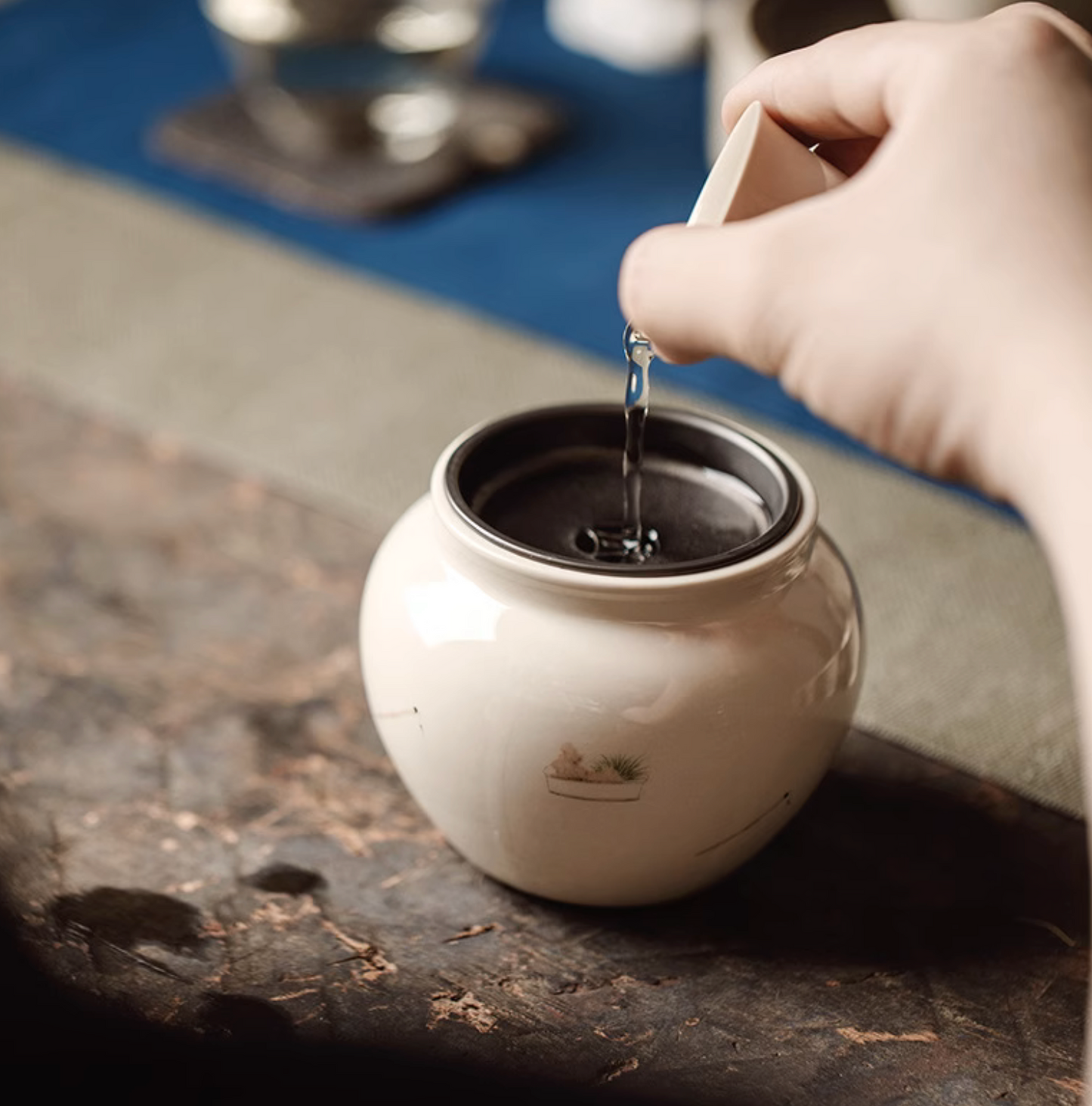 Vegetal Ash Glaze Color Gift Box Home Tea Set