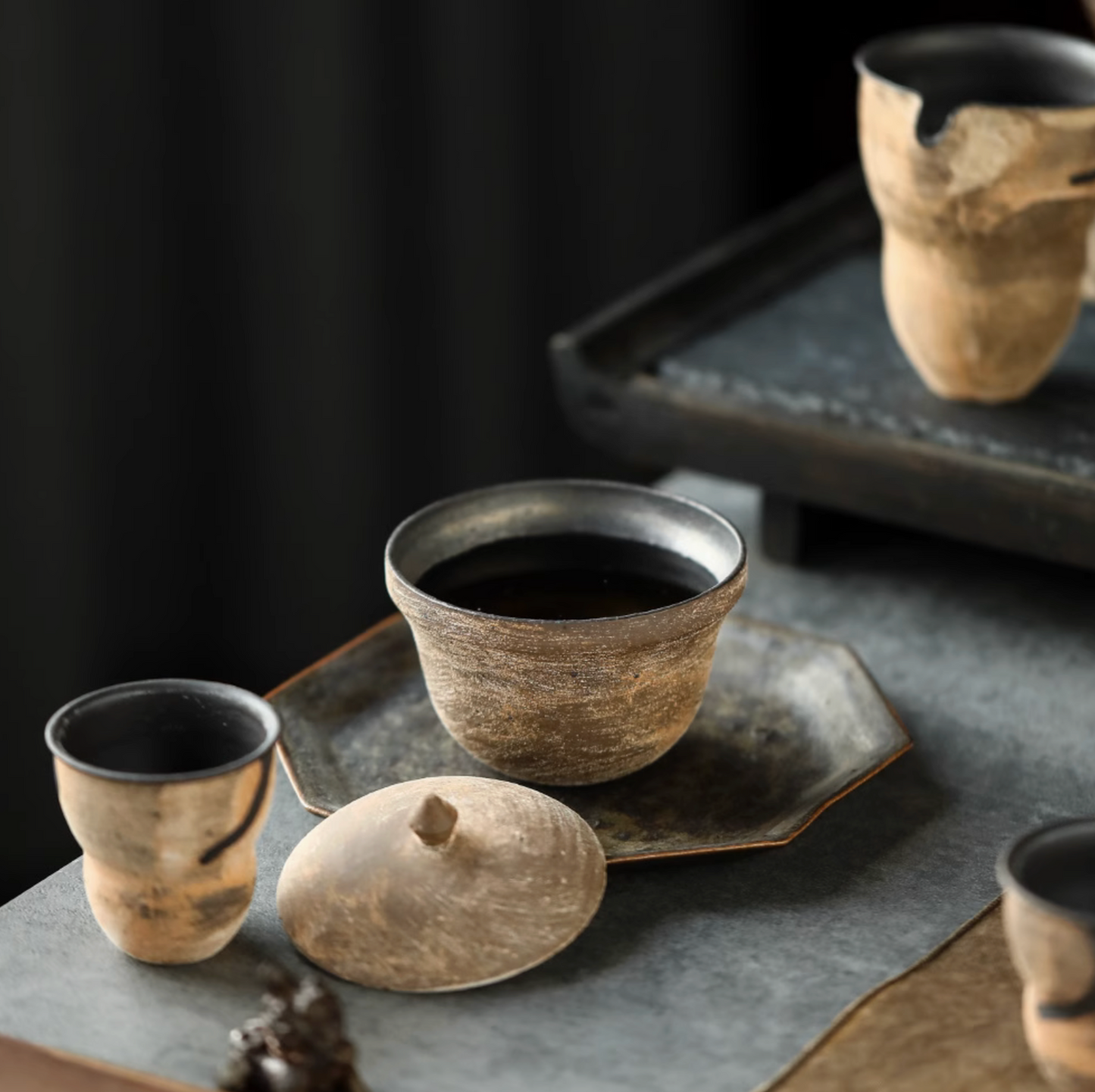 "FULU" Artistic Ceramic Tea Set from Jingdezhen