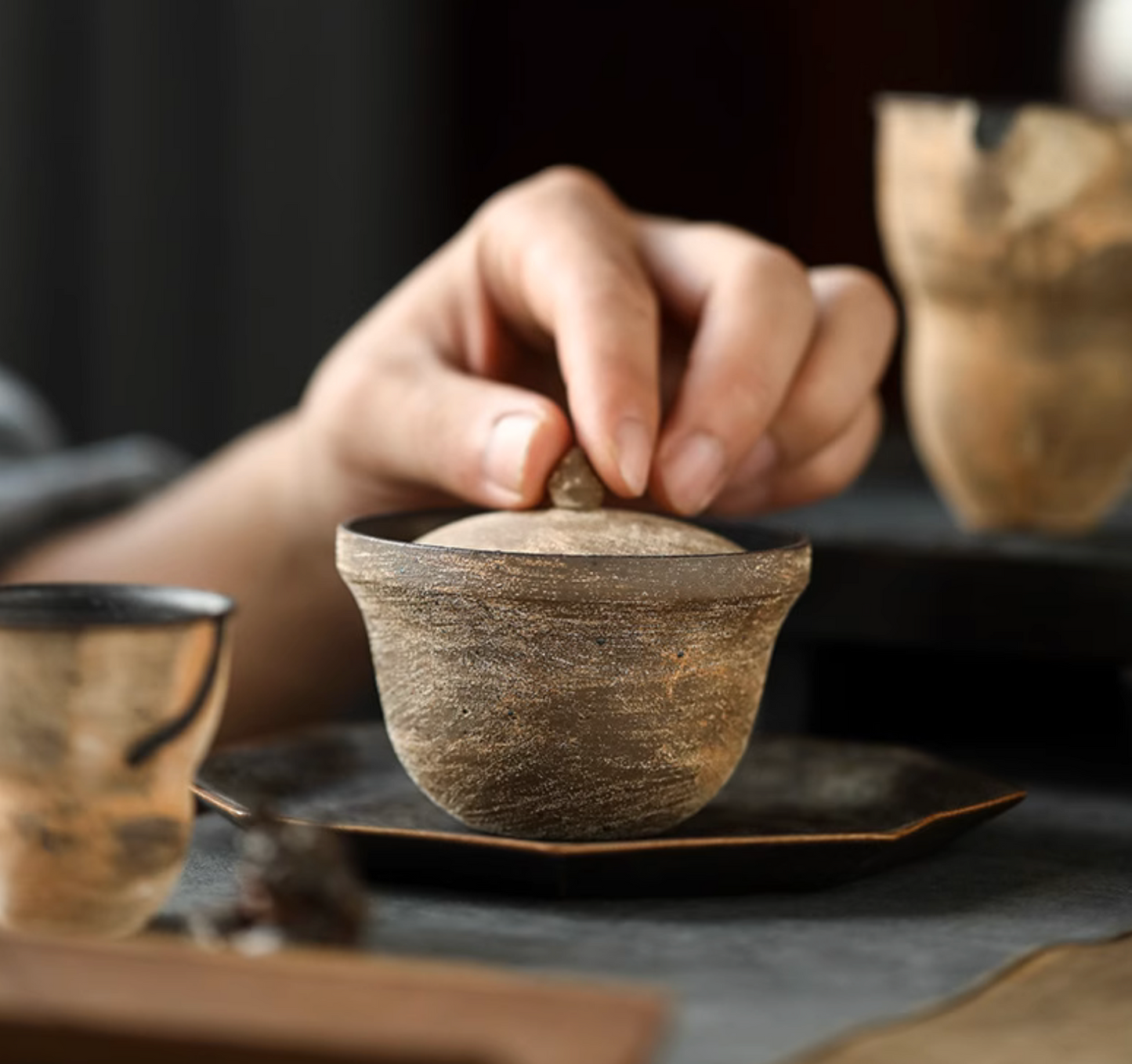 "FULU" Artistic Ceramic Tea Set from Jingdezhen
