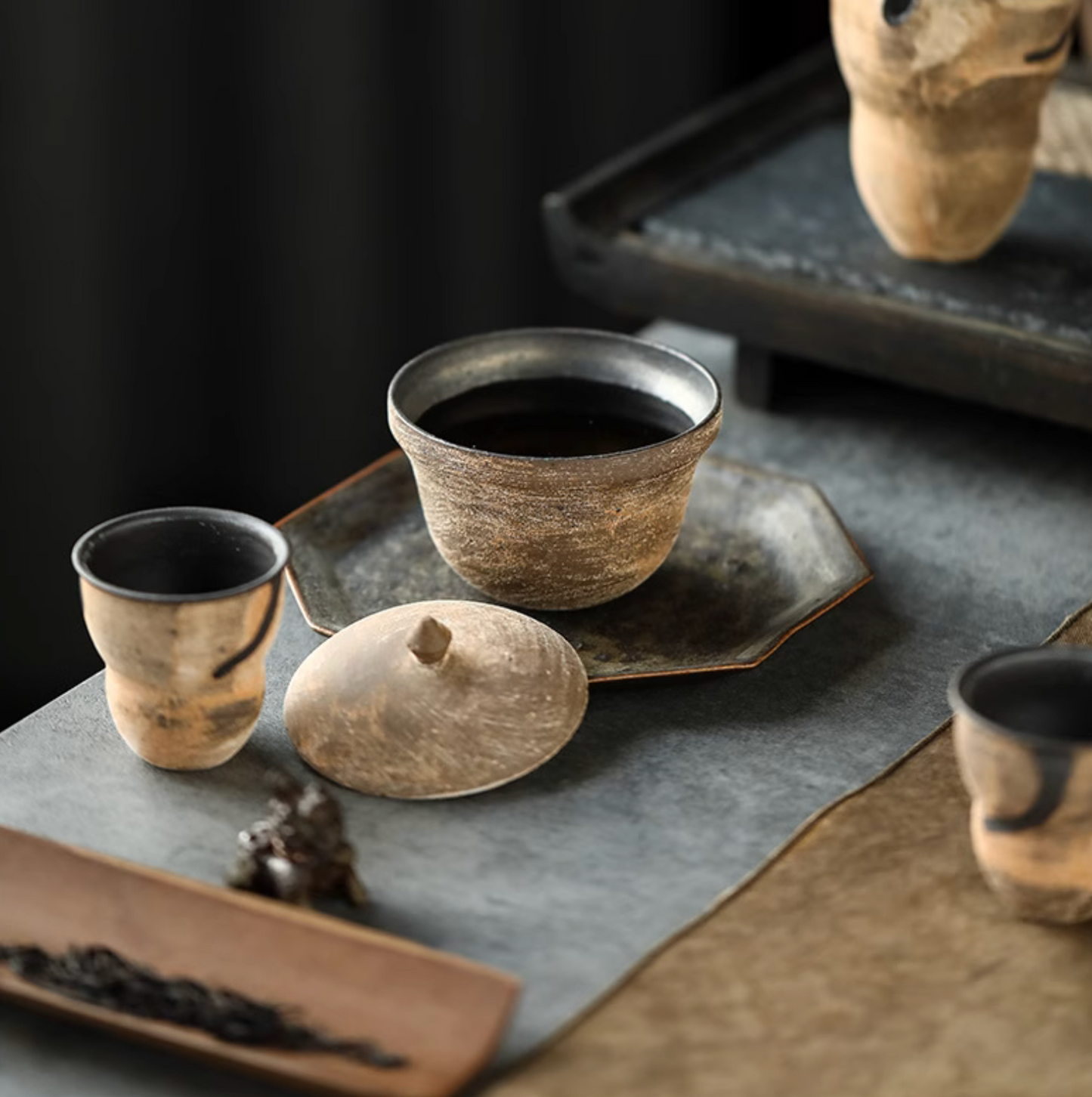 "FULU" Artistic Ceramic Tea Set from Jingdezhen