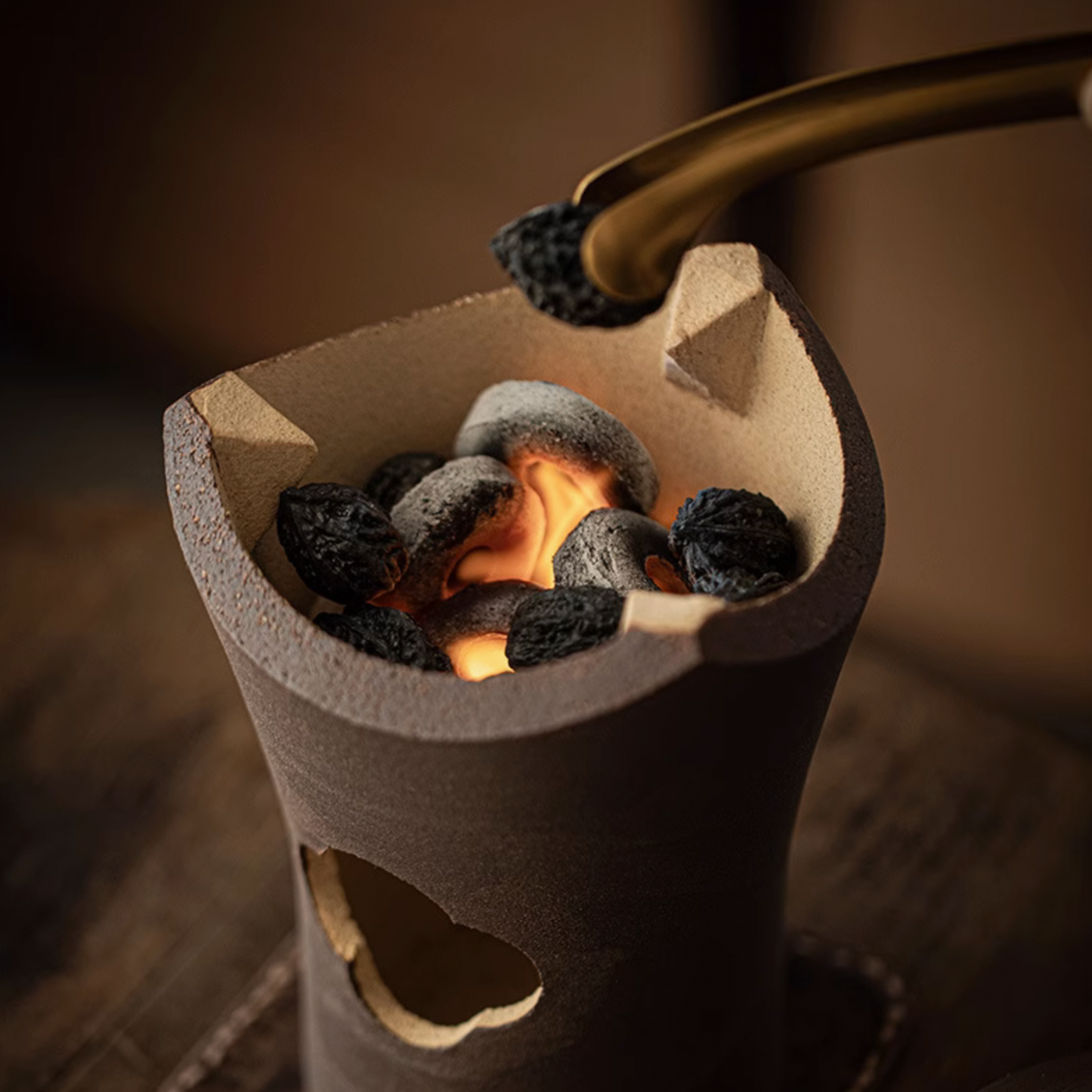 “Ruyi" Charcoal-fired Pottery Stove Tea Set-Home Use for Boiling Tea and Water