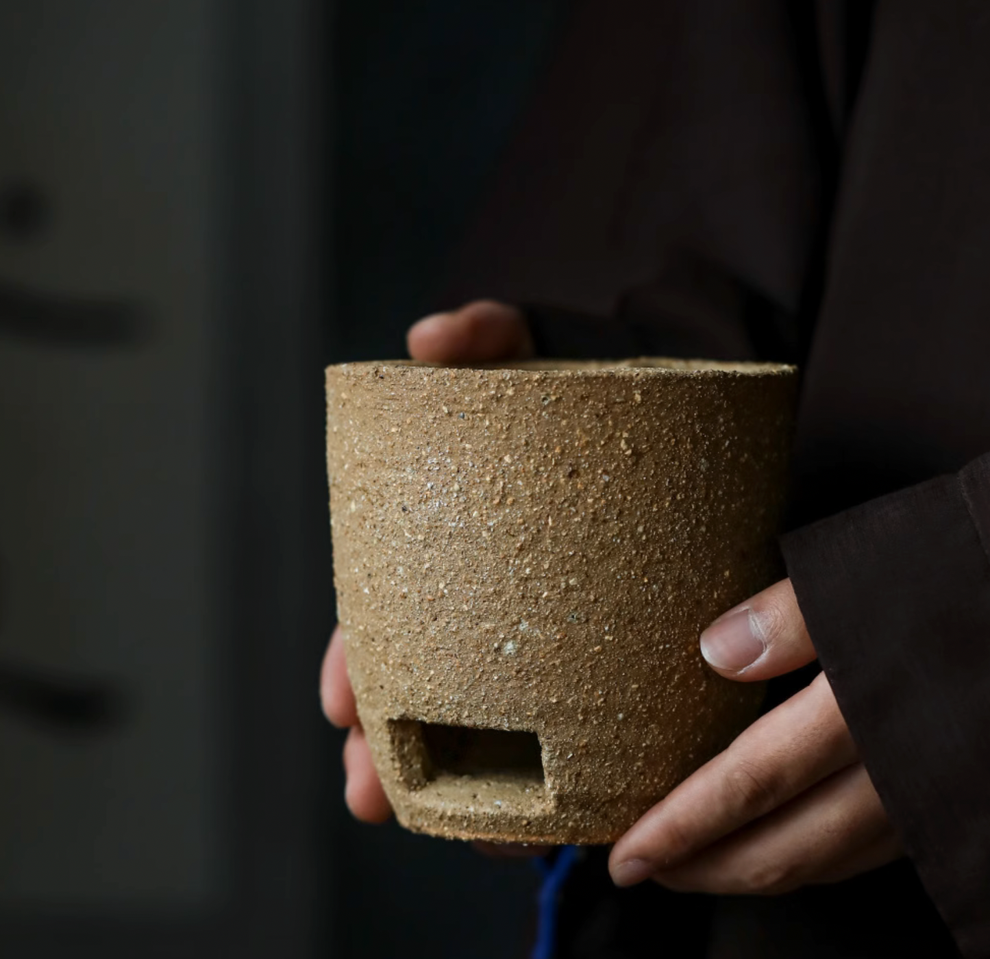 Handcrafted Jingdezhen Wood-Fired Ash Glaze Tea Brewing Stove Stove - Charcoal & Alcohol Dual-Use
