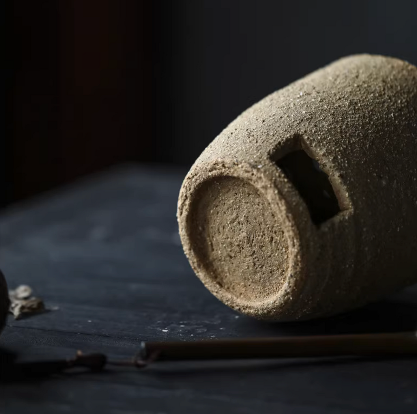 Handcrafted Jingdezhen Wood-Fired Ash Glaze Tea Brewing Stove Stove - Charcoal & Alcohol Dual-Use