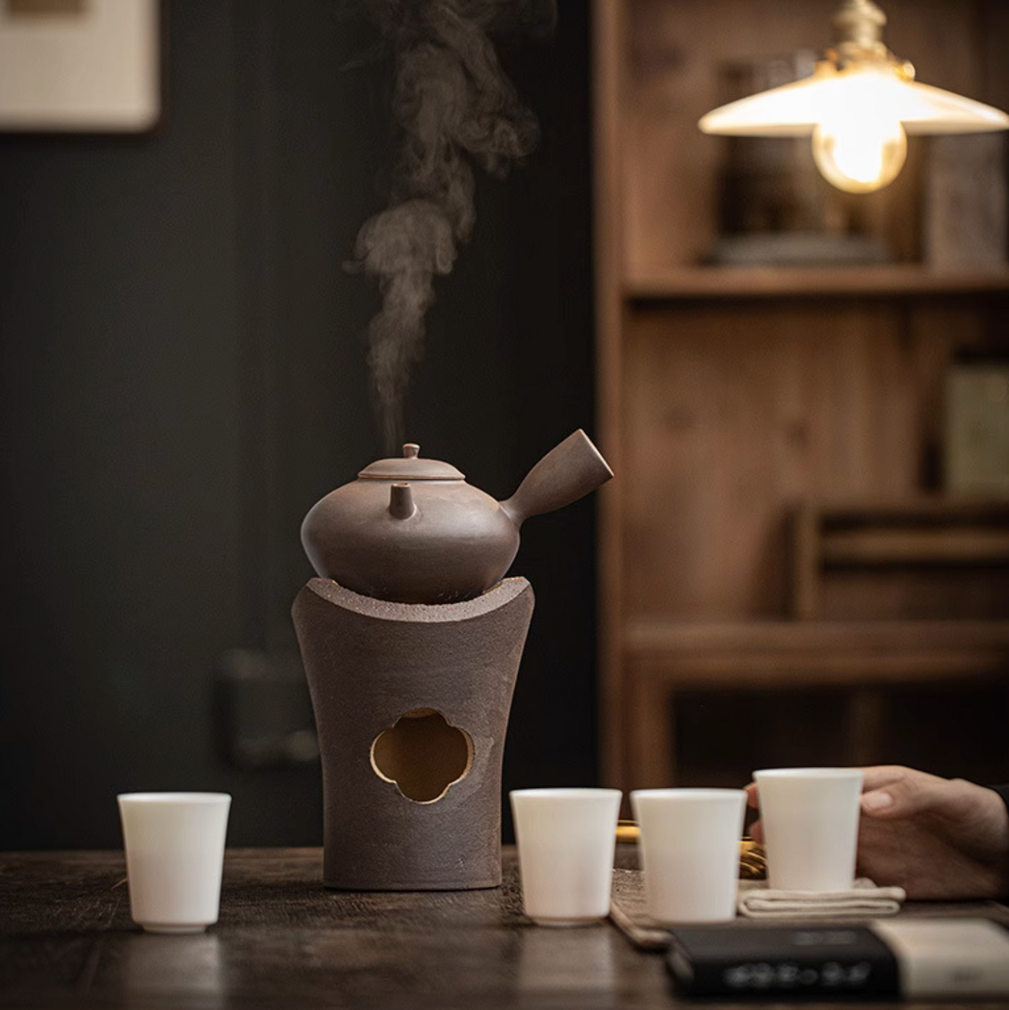 “Ruyi" Charcoal-fired Pottery Stove Tea Set-Home Use for Boiling Tea and Water