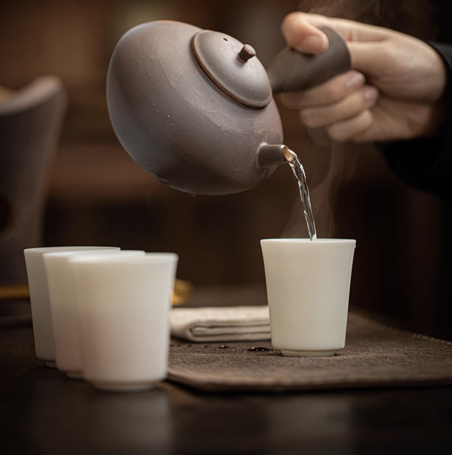 “Ruyi" Charcoal-fired Pottery Stove Tea Set-Home Use for Boiling Tea and Water